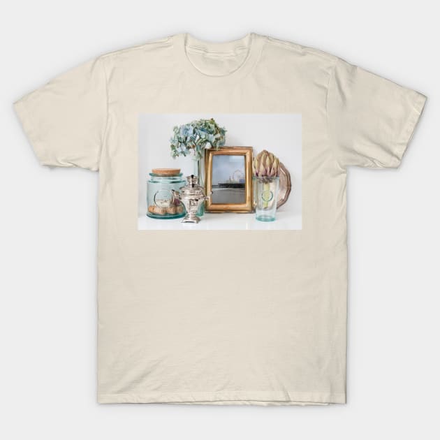 Santa Monica Pier French Decor T-Shirt by Christine aka stine1